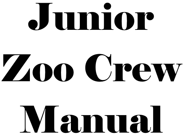 Junior Zoo Crew Manual